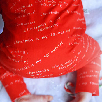 'Christmas Is My Favourite' Print Children's Dungarees, 3 of 9
