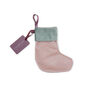Luxury Mini Christmas Stocking Pink Blush Velvet, thumbnail 5 of 6