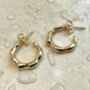 Ripple Wavy Texture Hoops, thumbnail 5 of 5