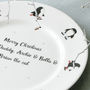 Skating Penguins Christmas Pudding Plate, thumbnail 2 of 2