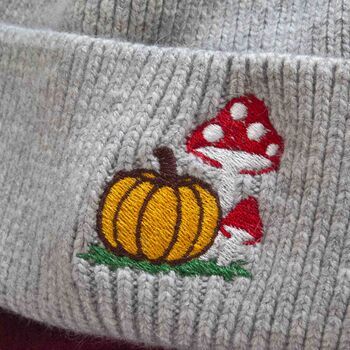Autumn Soft Cashmere Pumpkin Beanie Hat Gift For Her, 2 of 7