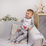 Personalised Grey Polar Bear Kids Christmas Pyjamas, thumbnail 9 of 12