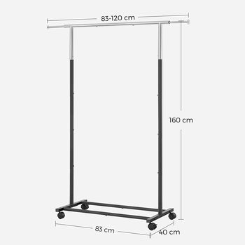 Clothes Rail Clothes Garment Rack On Wheels, 8 of 8