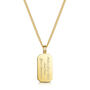 Octagonal Tag Men's Necklace 18 K Gold Plated Silver, thumbnail 1 of 6