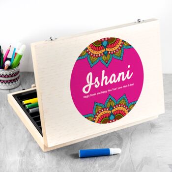 Personalised Diwali Kid's Colouring Set, 4 of 5