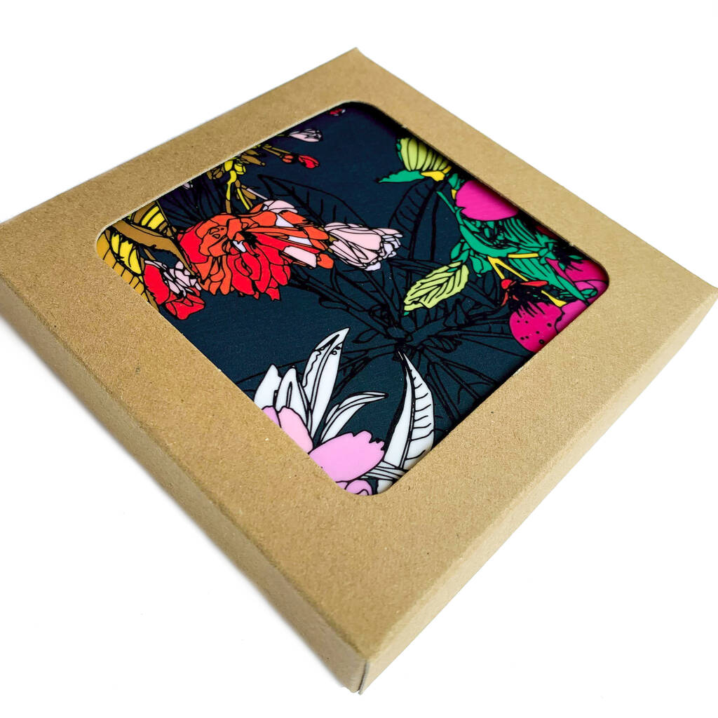 Cherry Blossom Floral Large Round Melamine Placemat By Bean and Bemble