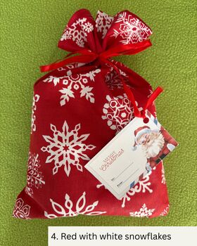 Christmas Fabric Gift Bags, 3 of 7