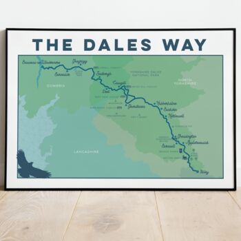 Yorkshire Dales Way Map Art Print, 6 of 10