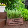 Personalised Wooden Planter Crates, Herb Crate, thumbnail 2 of 3