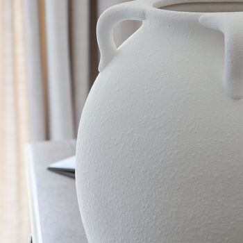Extra Large Round White Vase With Handles, 3 of 3