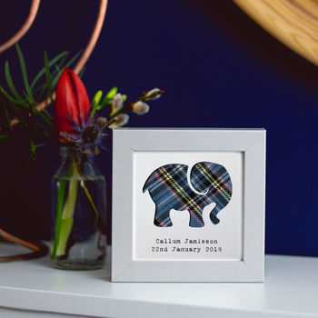 Personalised Baby Frame With Scottish Tartan Picture, 3 of 5