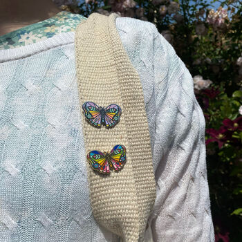Pastel Rainbow Butterfly Enamel Pin Badge, 10 of 10