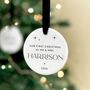 First Christmas As Mr And Mrs Personalised Ceramic Bauble, thumbnail 1 of 8