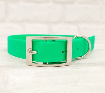 Waterproof Dog Collar And Lead Set Neon Green, 2 of 3