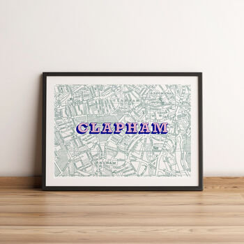 Clapham South London Map Screen Print, 3 of 3