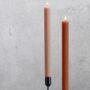 Rust And Cashmere Ribbed Taper Candles Set Of Two, thumbnail 1 of 3