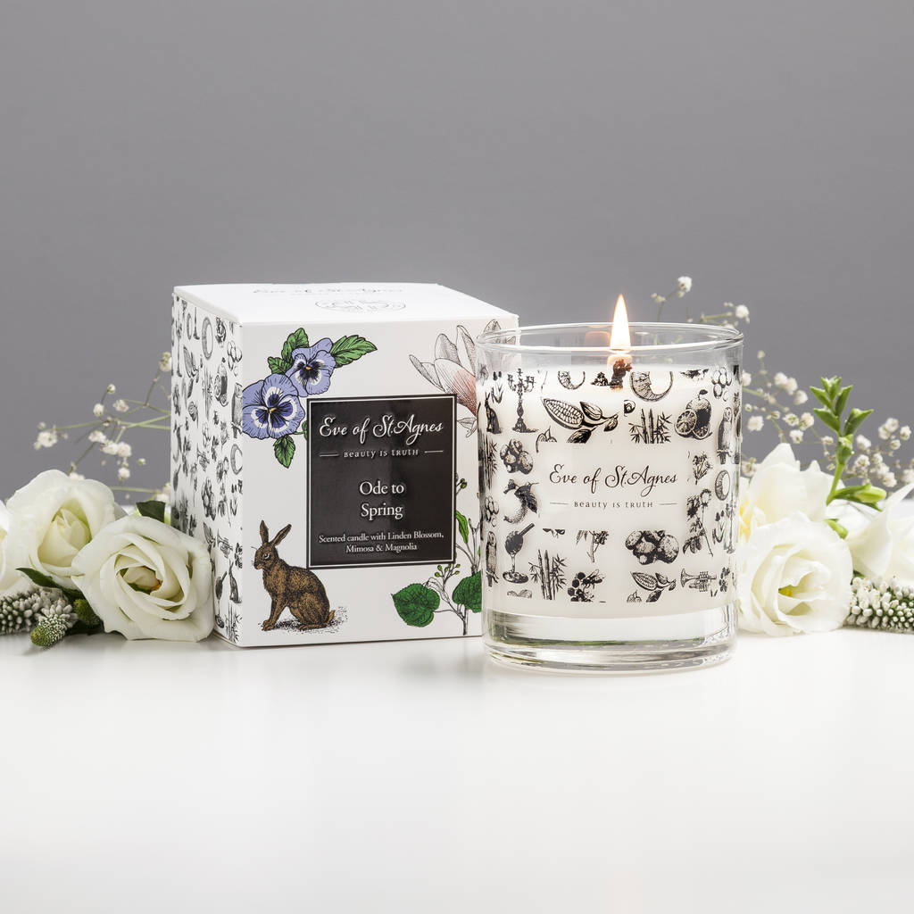 scented candle gift set for her by eve of st. agnes