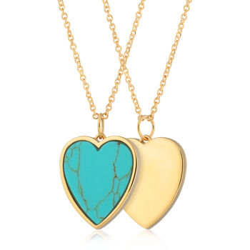 Turquoise Heart Necklace With Slider Clasp, 8 of 9