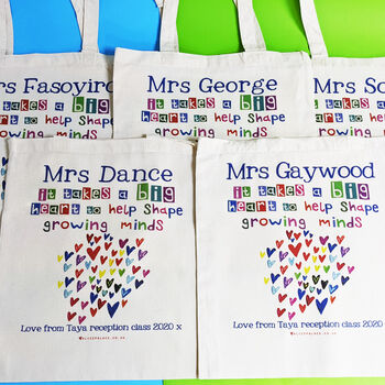 Personalised Growing Minds Teacher Bag, 7 of 9