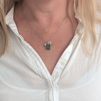 The Trio Emerald Necklace, Silver, 2 of 7