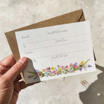 Spring Flowers Ready To Write Invitations, 5 of 8
