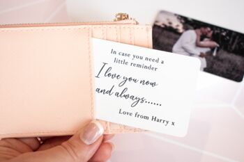 Personalised Photo Valentines Card Wallet Keepsake, 4 of 7