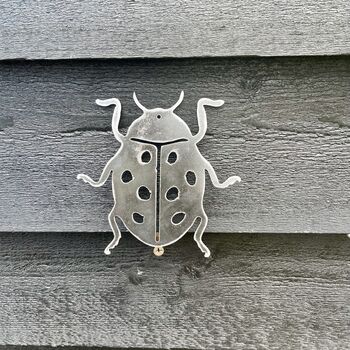 Ladybird Mobile Insect, Metal Art For Home And Garden, 5 of 12