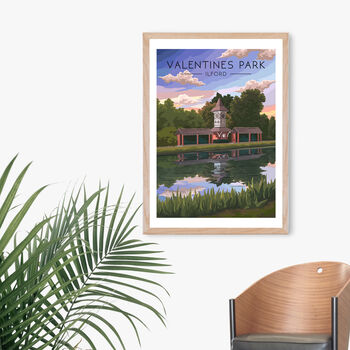 Valentines Park London Travel Poster Art Print, 4 of 8