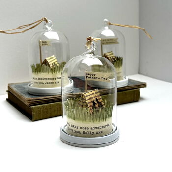 Personalised Camping Under The Stars Glass Dome Gift, 8 of 10