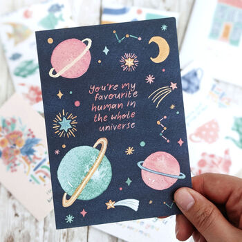 You're My Favourite Human In The Universe Card, 2 of 3