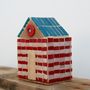 Mini Stripy Beach Hut Coastal Decor Ornament, thumbnail 9 of 10