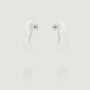 Bossa | Handmade Organic Earrings In White, thumbnail 2 of 4