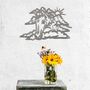 Rusted Metal Horse Head In Clouds Memorial Plaque Art, thumbnail 4 of 10
