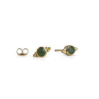 Birthstone Stud Earrings Gold Plated Sterling Silver, 12 of 12