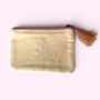 Embroidered Velvet Coin Purse | Ditsy Floral In Cream And Pastels, thumbnail 2 of 4