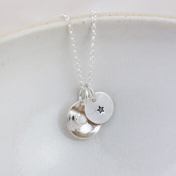 Sterling Silver Boho Birthstone Pendant, 4 of 8