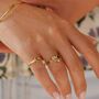 Dainty Green Amethyst Gold Ring, thumbnail 3 of 7