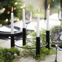 Table Centrepiece Circular Candle Holder Black, thumbnail 1 of 2