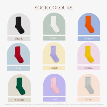 Custom Embroidered Socks Personalised Initials, 5 of 6