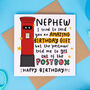 Nephew Funny Postbox Birthday Card, thumbnail 2 of 2