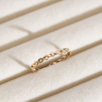 Gold Filled Woven Twist Ring, 5 of 10