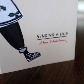 'Send A Hug' Christmas Greetings Card, 8 of 11