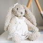 White Lace Bunny Soft Toy For Baby And Toddler, thumbnail 1 of 9