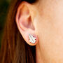 Oak Leaf Birch Stud Earrings With Hypoallergenic Posts, thumbnail 5 of 11
