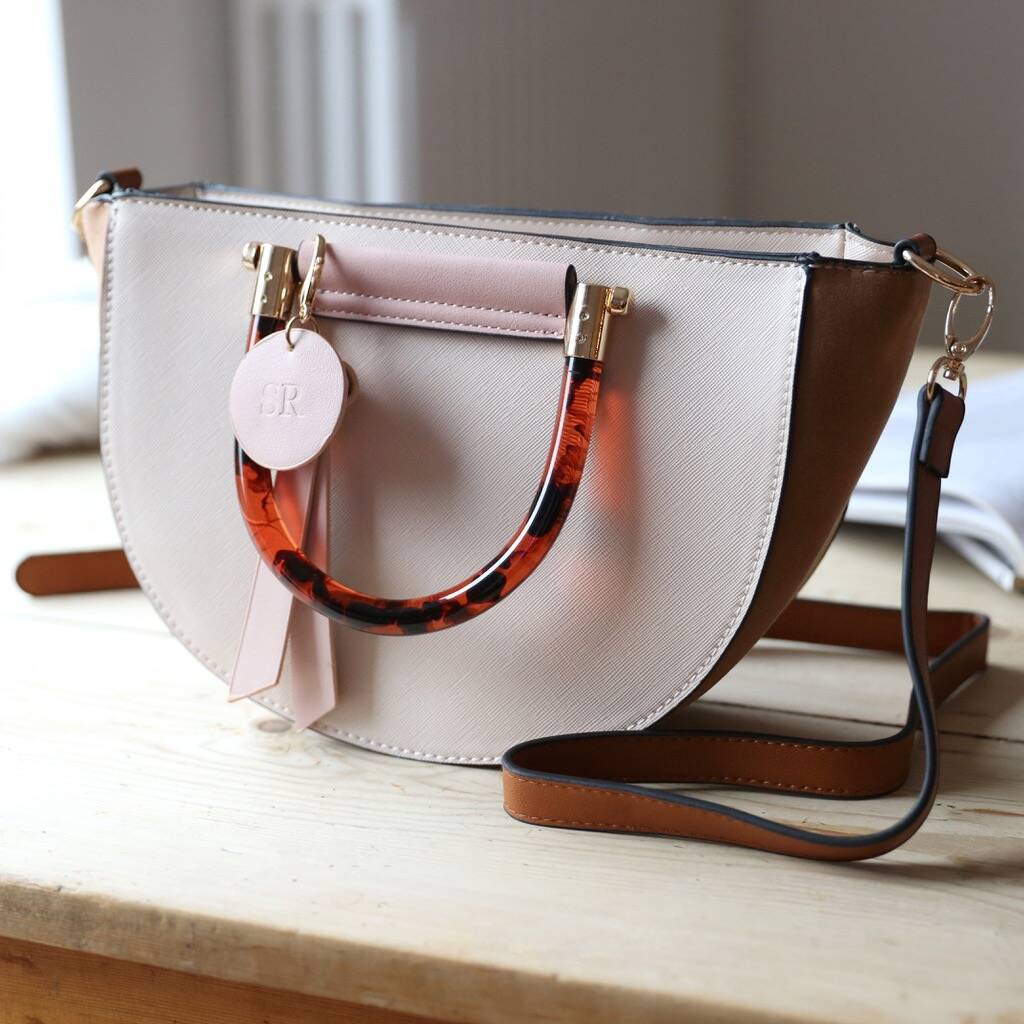 Personalised Initials Tortoiseshell Handle Handbag By Lisa Angel