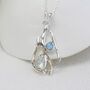 Rainbow Moonstone And Blue Opal Pendant, thumbnail 4 of 7