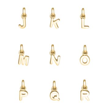 22ct Gold Plated And Silver Mini Initial Necklace, 3 of 6