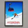 Kitzbuhel Ski Resort Poster, thumbnail 1 of 6