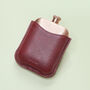 Copper Hip Flask With Premium Leather Sleeve, thumbnail 3 of 7
