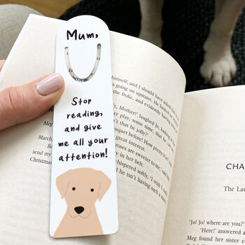 Funny Dog Mum/ Dad, Father's Day Personalised Bookmark, 3 of 11